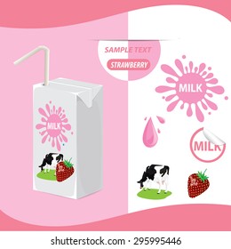 illustration. Milk carton,package, vector 2