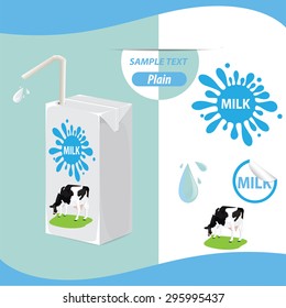 illustration. Milk carton,package, vector 4