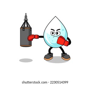 Illustration of milk drop boxer , character design