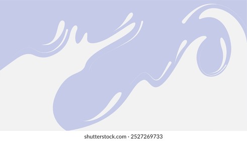 illustration of milk flowing with splashes