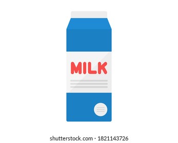 Illustration of milk in a paper carton.