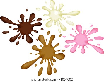 Illustration of milk splash.