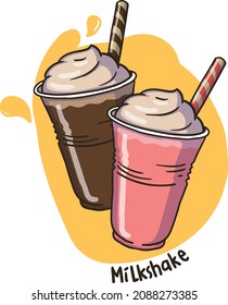 Illustration of milkshake for those of you who need it. Can be used for menu books and other promotional needs.