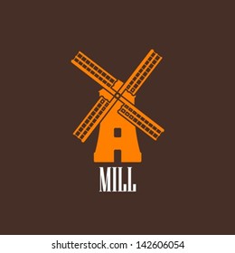 illustration with a mill