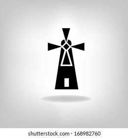 illustration with a mill