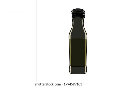 illustration mini bottle juice ,vektor design