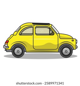 The Illustration of Mini Car