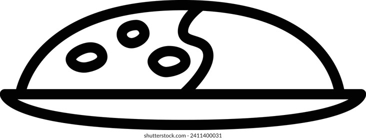 Illustration mini line drawing food curry