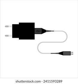 Illustration of a mini USB cellphone charger