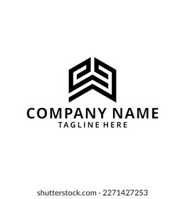 Ilustración Mínimo elegante logotipo de arte en monograma. Inspiración en el diseño del logotipo de la carta EG