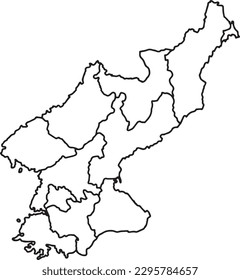 Illustration of minimal North Korea map