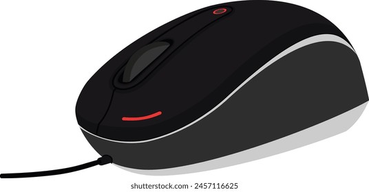 Ilustración de un gráfico de Vector de ratón negro minimalista, ideal para el diseño de productos o embalaje.