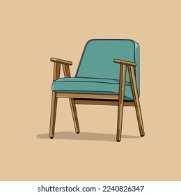 Illustration of a minimalist chair that is suitable for a modern living room