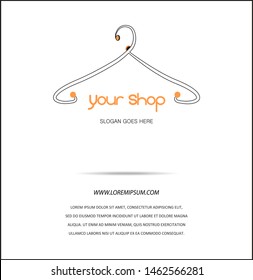 illustration of a minimalist logo design can be used for women's clothing, symbols, signs, online shop logos, special clothing logos, boutique 