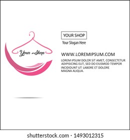 illustration of a minimalist logo design can be used for women's clothing products, symbols, signs, online shop logos, special clothing logos, boutique 
