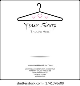 illustration of a minimalist logo design can be used for women's clothing products, symbols, signs, online shop logos, special clothing logos, boutique 