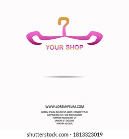 illustration of a minimalist logo design can be used for women's clothing products, symbols, signs, online shop logos, special clothing logos, boutique 