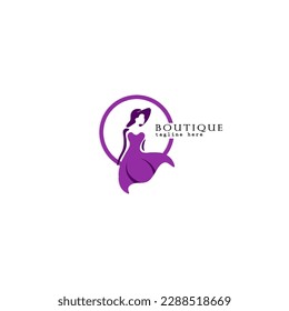 illustration of a minimalist logo design can be used for women's clothing products, symbols, signs, online shop logos, special clothing logos, boutique 