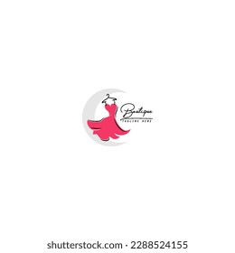 illustration of a minimalist logo design can be used for women's clothing products, symbols, signs, online shop logos, special clothing logos, boutique 