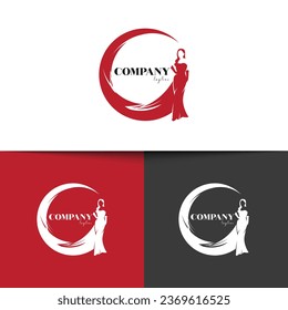 illustration of a minimalist logo design can be used for women's clothing products, symbols, signs, online shop logos, special clothing logos, boutique