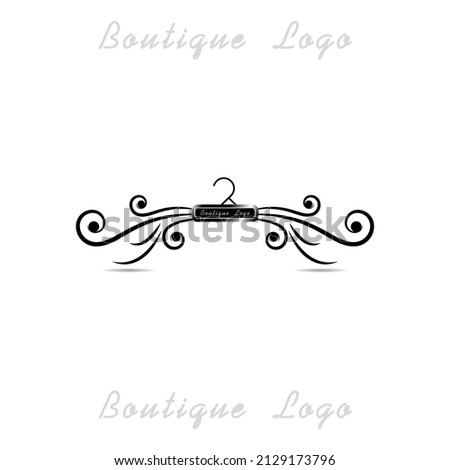 illustration of a minimalist logo design can be used for women's clothing products, symbols, signs, online shop logos, special clothing logos, boutique 