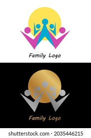 Illustration in a minimalist style on the theme of relatives and family.