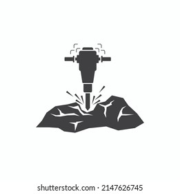ilustración de la industria minera, icono minero, arte vectorial.