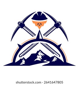 illustration of mining logo icon image