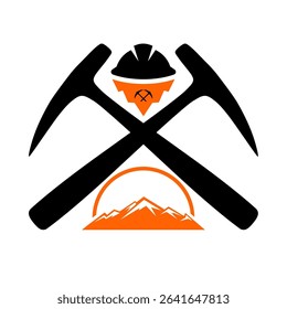 illustration of mining logo icon image