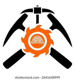 illustration of mining logo icon image