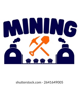 illustration of mining logo icon image