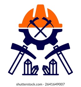 illustration of mining logo icon image