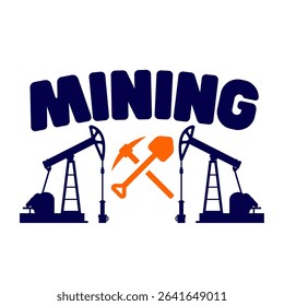 illustration of mining logo icon image
