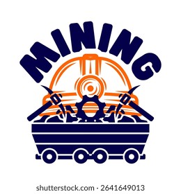 illustration of mining logo icon image