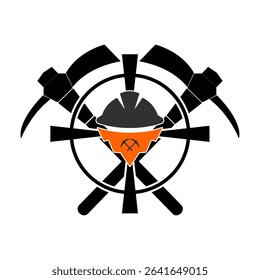 illustration of mining logo icon image