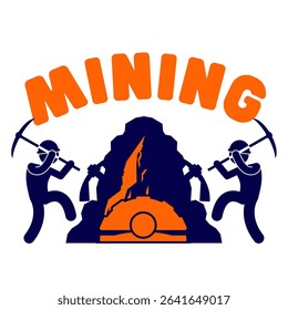 illustration of mining logo icon image