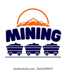 illustration of mining logo icon image