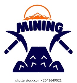 illustration of mining logo icon image