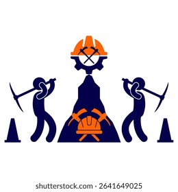 illustration of mining logo icon image