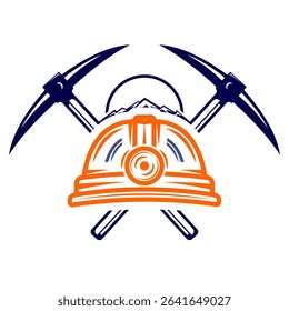illustration of mining logo icon image