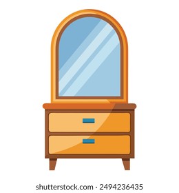 Ilustración de cajón de espejo aislado 