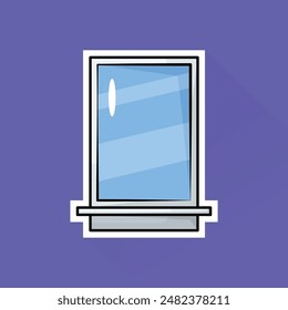 Illustration of Mirror in Flat Design