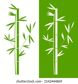 An illustration of mirrored bamboo. Vector