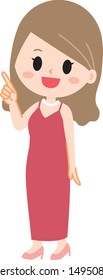 Illustration of Miss Cabaret forefinger
