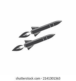ilustración de misiles, armas de guerra, vectores artísticos.