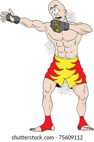 An illustration of a Mixed Martial Arts Fighter