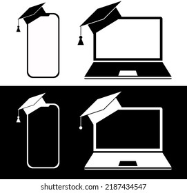 illustration of mobile and laptop