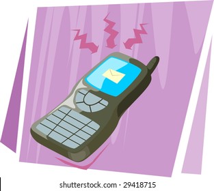 illustration of mobile phone	