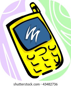 Illustration of a mobile phone 	