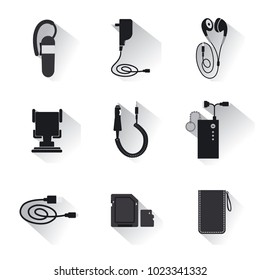 illustration of mobile phone accessories devices